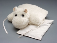 Nilpferd mit Kirschkernkissen (mit Rei�verschluss)