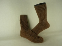 Weiche Alpakasocken mit Innenpl�schsohle - braunmeliert