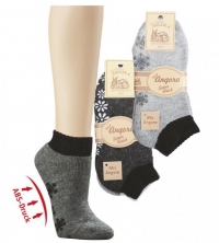 ABS-Vollplsch-Socken mit Schafwolle, Super-Qualitt, graumeliert