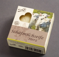 Saling Schafmilchseife Herz wei 65 g cosmos organic