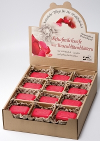 Saling Schafmilchseife mit Rosenbltenblttern pink 100g