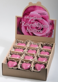 Saling Schafmilchseife Herz pink  65 g, BDIH zertifiziert