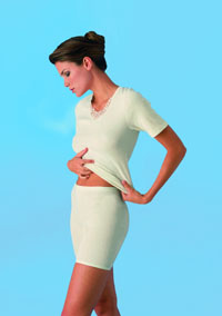 Normalbeinschl�pfer, Flachbund -con-ta- Angora/Baumwolle