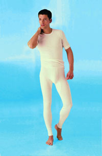 Herrenunterhose, lang -con-ta- Angora/Schurwolle