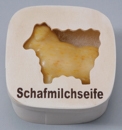 Saling Holzschachtel Schafmilchseife Schaf mit Ringelblume