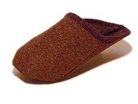 �berpantoffel - gen�ht, rot oder braun