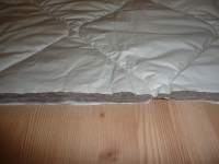 Erzstef Kinder-Sommersteppbett, 100% Alpakawolle in BW Feinbatist, 100 x 135 cm, 500 g